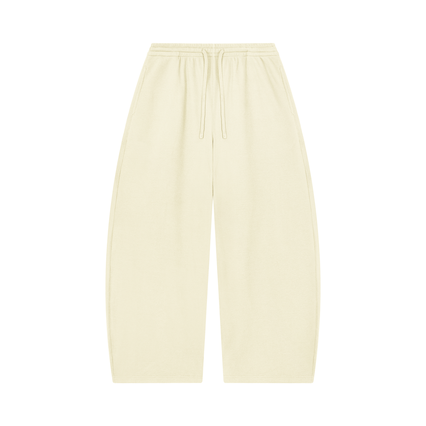 Unisex Waffle Barrel Leg Pants