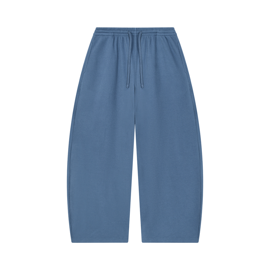 Unisex Waffle Barrel Leg Pants
