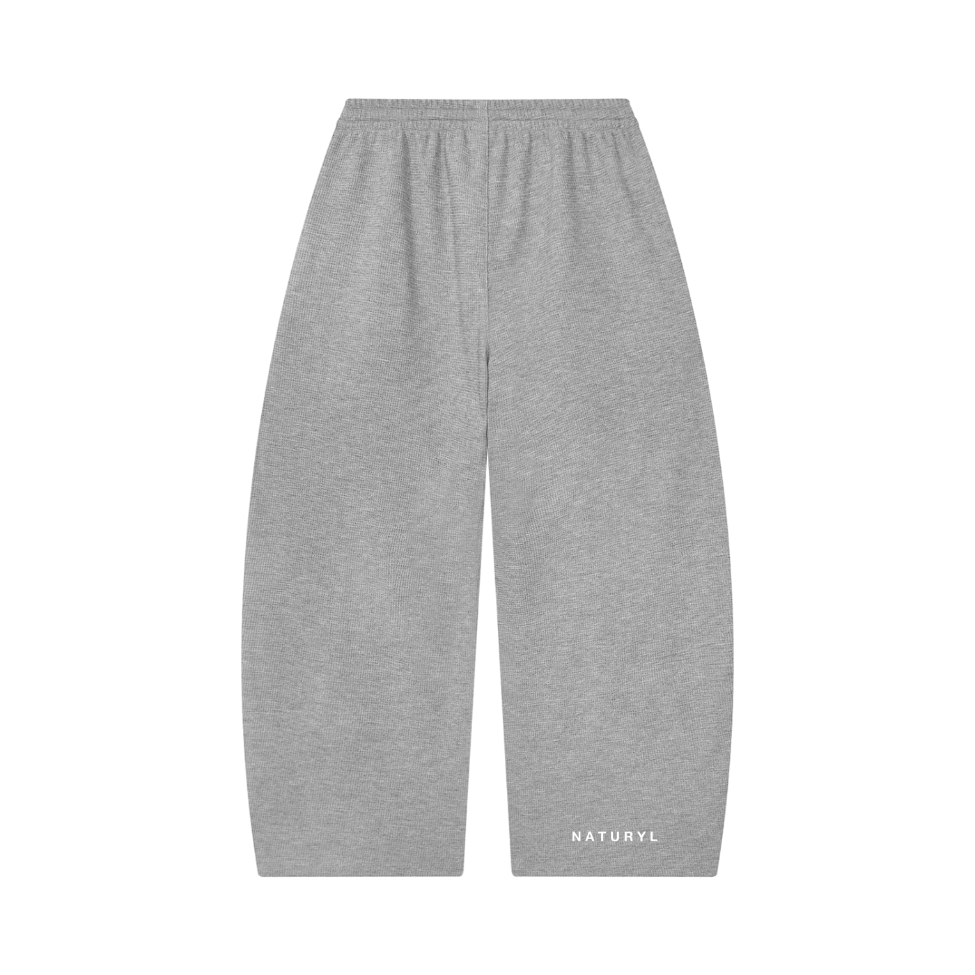 Unisex Waffle Barrel Leg Pants